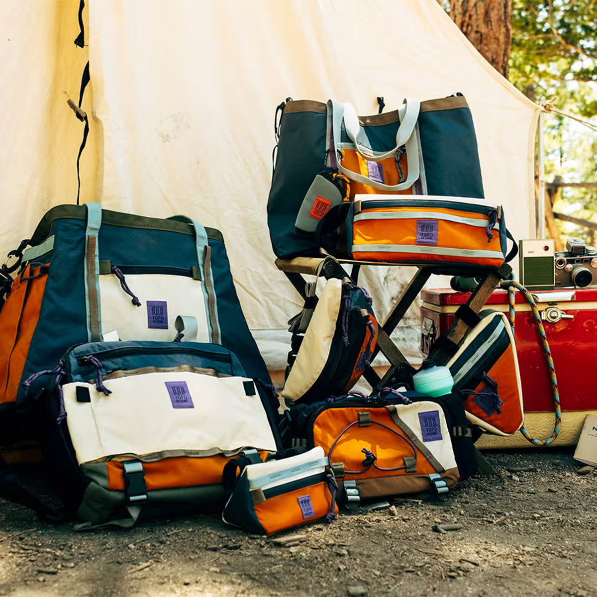 Topo Designs : Mountain Cross Bag 14L : Grid/Very Peri