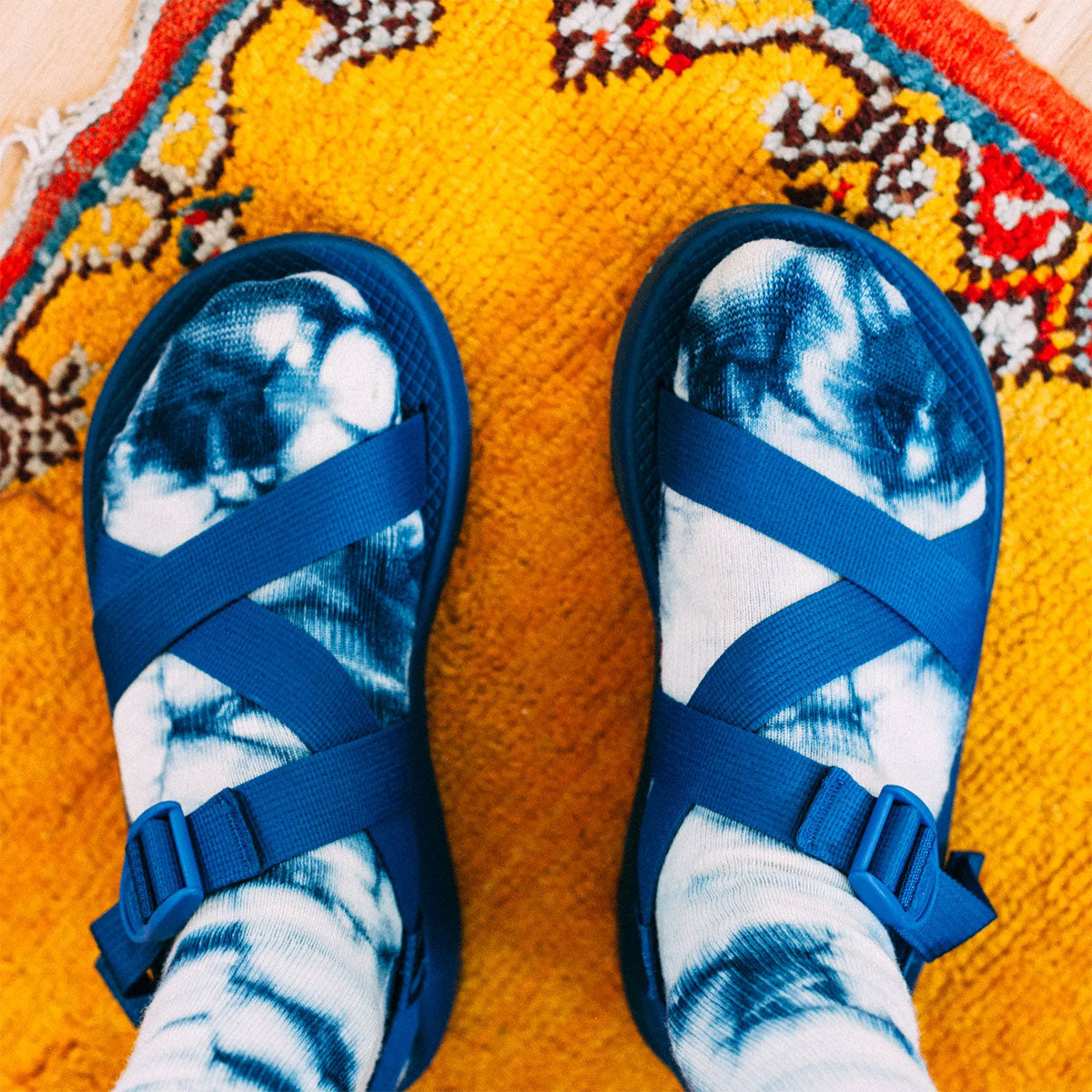 Topo Designs : Town Socks : Blue/White Tie Dye