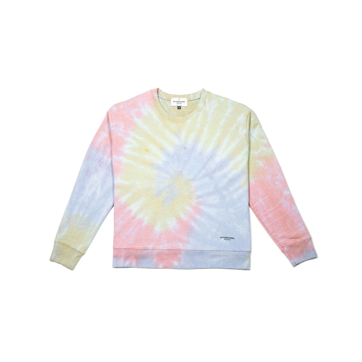 Afterschool Projects : French Terry Crew : Yellow Tie Dye : Medium