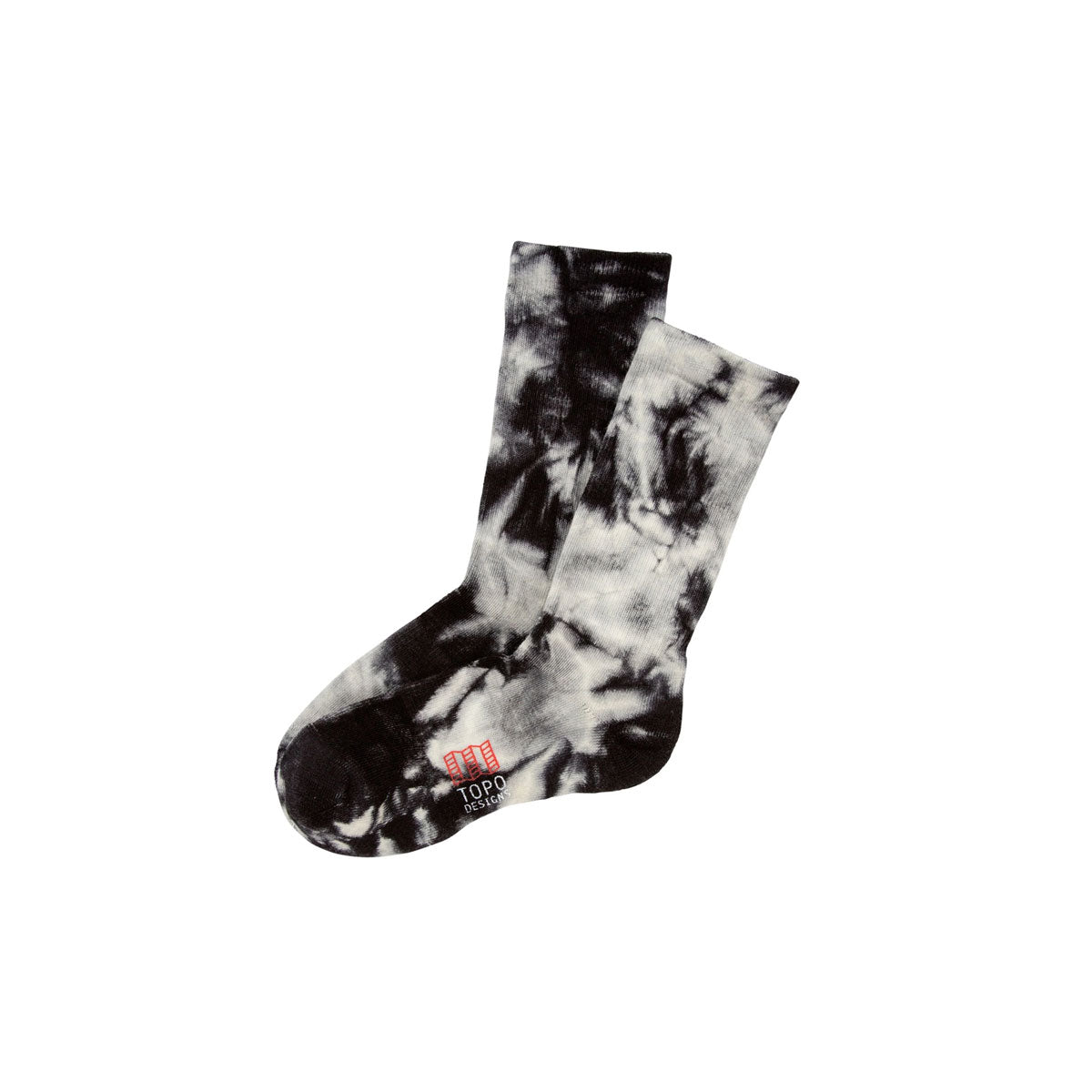 Topo Designs : Town Socks : Black/White Tie Dye